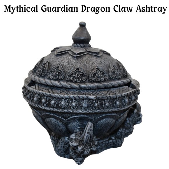 π² Unleash the Mystical: Guardian Dragon Claw Ashtray of Legends in Black πͺ - Picture 3 of 9